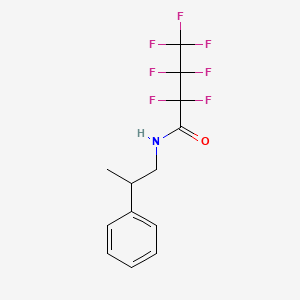 molecular formula C13H12F7NO B14160872 2,2,3,3,4,4,4-heptafluoro-N-(2-phenylpropyl)butanamide CAS No. 70414-03-8