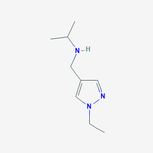molecular formula C9H17N3 B1416089 N-[(1-乙基-1H-吡唑-4-基)甲基]-N-异丙基胺 CAS No. 1015845-79-0