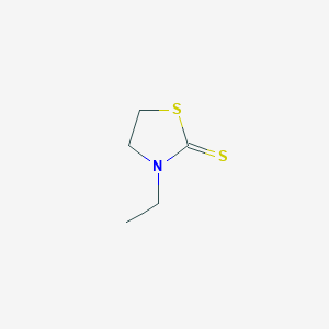 molecular formula C5H9NS2 B14160919 3-Ethyl-1,3-thiazolidine-2-thione CAS No. 3484-90-0