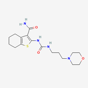 molecular formula C17H26N4O3S B14160927 2-({[3-(Morpholin-4-yl)propyl]carbamoyl}amino)-4,5,6,7-tetrahydro-1-benzothiophene-3-carboxamide CAS No. 848329-08-8