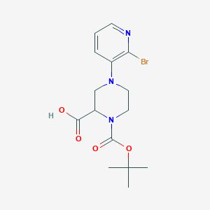 (S)-4-(2-Bromopyridin-3-yl)-1-(tert-butoxycarbonyl)-piperazine-2-carboxylic acid