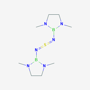 molecular formula C8H20B2N6S B14161009 Bis[(1,3-dimethyl-1,3,2-diazaborolidin-2-yl)imino]-$l^{4}-sulfane CAS No. 77936-64-2