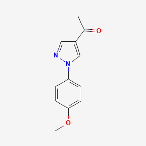 molecular formula C12H12N2O2 B1416101 1-[1-(4-Methoxyphenyl)-1H-pyrazol-4-YL]ethanone CAS No. 1015846-09-9