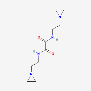 molecular formula C10H18N4O2 B14161066 Oxamide, N,N'-bis(2-(1-aziridinyl)ethyl)- CAS No. 3795-91-3