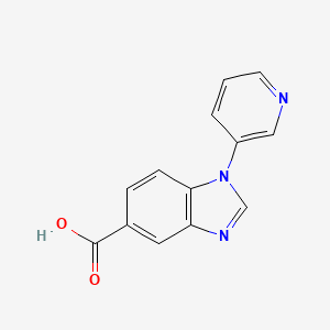 molecular formula C13H9N3O2 B1416112 1-Pyridin-3-yl-1H-benzimidazole-5-carboxylic acid CAS No. 1040631-42-2