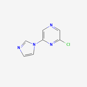 molecular formula C7H5ClN4 B1416113 2-Chloro-6-(1H-imidazol-1-yl)pyrazine CAS No. 941294-48-0