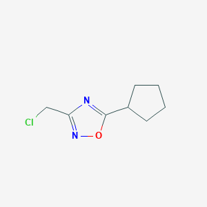 molecular formula C8H11ClN2O B1416114 3-(Chloromethyl)-5-cyclopentyl-1,2,4-oxadiazole CAS No. 915925-39-2