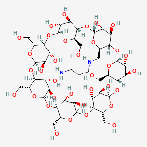 molecular formula C45H78N2O34 B14161150 6A-[(3-Aminopropyl)amino]-6A-deoxy-|A-cyclodextrin CAS No. 131991-59-8