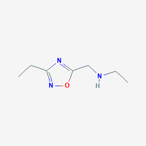 molecular formula C7H13N3O B1416118 N-[(3-乙基-1,2,4-噁二唑-5-基)甲基]乙胺 CAS No. 938459-04-2