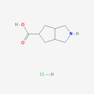 molecular formula C8H14ClNO2 B1416119 Octahydrocyclopenta[c]pyrrole-5-carboxylic acid hydrochloride CAS No. 2203716-19-0