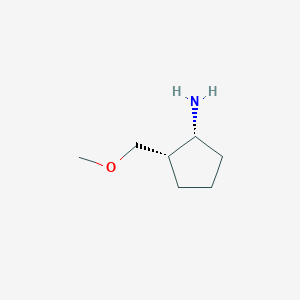 molecular formula C7H15NO B1416122 cis-2-(Methoxymethyl)cyclopentanamine CAS No. 956722-42-2