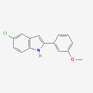 molecular formula C15H12ClNO B1416129 5-chloro-2-(3-methoxyphenyl)-1H-indole CAS No. 906780-83-4