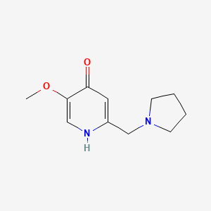 molecular formula C11H16N2O2 B1416136 5-Methoxy-2-(pyrrolidin-1-ylmethyl)pyridin-4-ol CAS No. 1105191-00-1