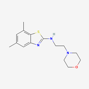 molecular formula C15H21N3OS B1416137 5,7-dimethyl-N-(2-morpholin-4-ylethyl)-1,3-benzothiazol-2-amine CAS No. 1105189-35-2