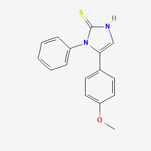 molecular formula C16H14N2OS B1416138 5-(4-methoxyphenyl)-1-phenyl-1,3-dihydro-2H-imidazole-2-thione CAS No. 1105190-49-5