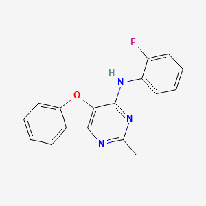 molecular formula C17H12FN3O B14161393 N-(2-fluorophenyl)-2-methyl-[1]benzofuro[3,2-d]pyrimidin-4-amine CAS No. 714937-17-4
