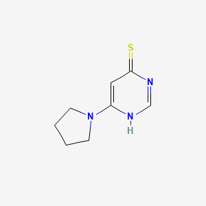 molecular formula C8H11N3S B1416140 6-(Pyrrolidin-1-yl)pyrimidine-4-thiol CAS No. 1023813-26-4