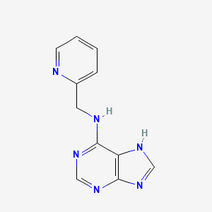 molecular formula C11H10N6 B14161478 N-(pyridin-2-ylmethyl)-9H-purin-6-amine CAS No. 16370-59-5