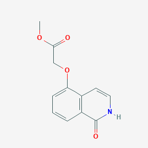 molecular formula C12H11NO4 B1416150 Methyl [(1-oxo-1,2-dihydroisoquinolin-5-yl)oxy]acetate CAS No. 1105190-09-7
