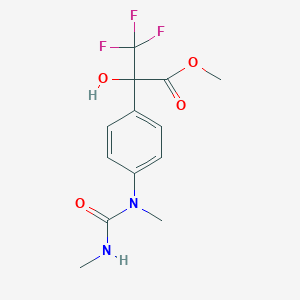 molecular formula C13H15F3N2O4 B14161518 Methyl 3,3,3-trifluoro-2-hydroxy-2-[4-[methyl(methylcarbamoyl)amino]phenyl]propanoate CAS No. 312942-41-9
