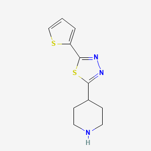 4-[5-(2-Thienyl)-1,3,4-thiadiazol-2-yl]piperidine