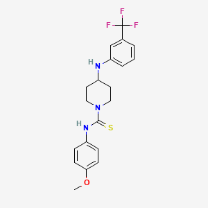 molecular formula C20H22F3N3OS B14161566 N-(4-methoxyphenyl)-4-{[3-(trifluoromethyl)phenyl]amino}piperidine-1-carbothioamide CAS No. 893774-42-0