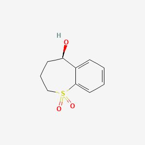 molecular formula C10H12O3S B1416160 (5R)-5-Hydroxy-2,3,4,5-tetrahydro-1lambda6-benzothiepine-1,1-dione CAS No. 1423040-77-0