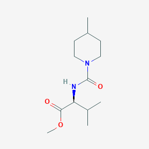 molecular formula C13H24N2O3 B14161621 methyl (2S)-3-methyl-2-[(4-methylpiperidine-1-carbonyl)amino]butanoate CAS No. 955966-33-3
