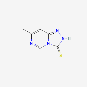 molecular formula C7H8N4S B1416168 5,7-二甲基[1,2,4]三唑并[4,3-c]嘧啶-3-硫醇 CAS No. 74537-87-4
