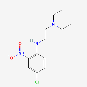 molecular formula C12H18ClN3O2 B14161683 Aniline, 4-chloro-N-(2-(diethylamino)ethyl)-2-nitro- CAS No. 24102-89-4