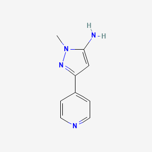 B1416170 1-Methyl-3-(pyridin-4-YL)-1H-pyrazol-5-amine CAS No. 38965-47-8