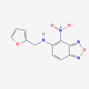 molecular formula C11H8N4O4 B14161741 N-(furan-2-ylmethyl)-4-nitro-2,1,3-benzoxadiazol-5-amine CAS No. 304474-66-6