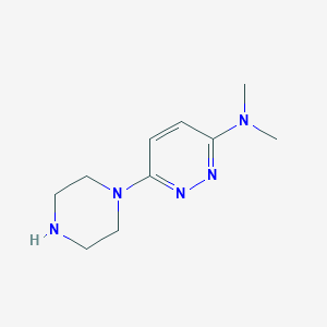 molecular formula C10H17N5 B1416181 N,N-dimethyl-6-(piperazin-1-yl)pyridazin-3-amine CAS No. 83774-18-9