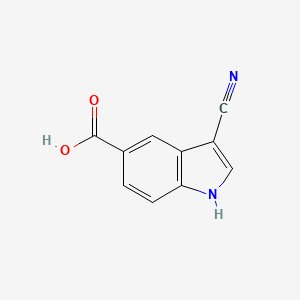 molecular formula C10H6N2O2 B1416183 3-cyano-1H-indole-5-carboxylic acid CAS No. 889942-87-4