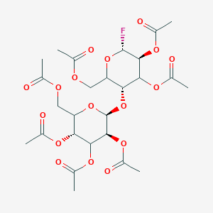 [(3R,5S,6S)-3,4,5-Triacetyloxy-6-[(3R,5S,6R)-4,5-diacetyloxy-2-(acetyloxymethyl)-6-fluorooxan-3-yl]oxyoxan-2-yl]methyl acetate