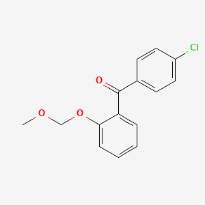 molecular formula C15H13ClO3 B1416188 (4-Chlorophenyl)[2-(methoxymethoxy)phenyl]methanone CAS No. 938458-68-5
