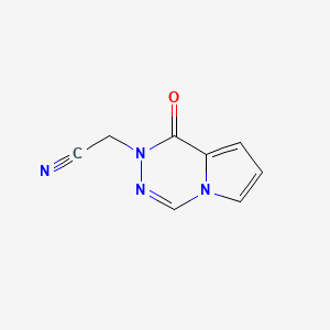 molecular formula C8H6N4O B1416193 (1-Oxopyrrolo[1,2-D][1,2,4]triazin-2(1H)-YL)acetonitrile CAS No. 959240-68-7