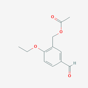 molecular formula C12H14O4 B1416196 2-Ethoxy-5-formylbenzyl acetate CAS No. 915923-52-3