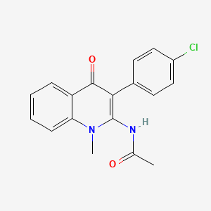 molecular formula C18H15ClN2O2 B14161985 N-[3-(4-chlorophenyl)-1-methyl-4-oxoquinolin-2-yl]acetamide CAS No. 900869-69-4