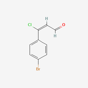 molecular formula C9H6BrClO B1416204 (2E)-3-(4-Bromophenyl)-3-chloroacrylaldehyde CAS No. 161891-31-2