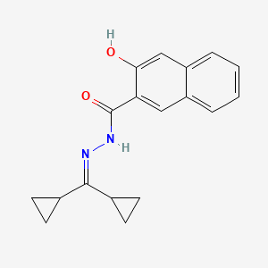 molecular formula C18H18N2O2 B14162073 N'-(dicyclopropylmethylidene)-3-hydroxynaphthalene-2-carbohydrazide CAS No. 304665-46-1