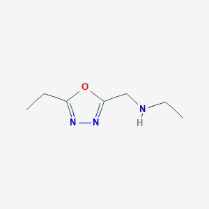 molecular formula C7H13N3O B1416210 N-[(5-Ethyl-1,3,4-oxadiazol-2-YL)methyl]ethanamine CAS No. 915924-40-2