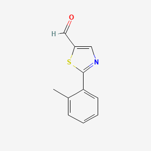 molecular formula C11H9NOS B1416212 2-(2-Methylphenyl)-1,3-thiazole-5-carbaldehyde CAS No. 915919-92-5