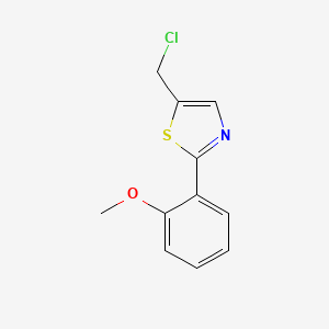 molecular formula C11H10ClNOS B1416213 5-(Chloromethyl)-2-(2-methoxyphenyl)-1,3-thiazole CAS No. 915925-13-2