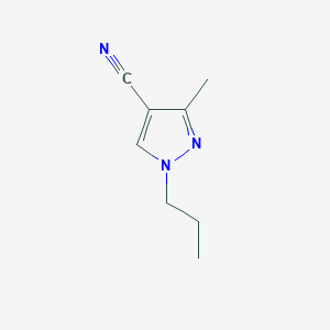 molecular formula C8H11N3 B1416215 3-Methyl-1-propyl-1H-pyrazole-4-carbonitrile CAS No. 1177346-71-2
