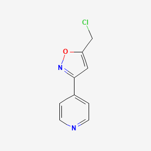 molecular formula C9H7ClN2O B1416216 4-[5-(Chloromethyl)-1,2-oxazol-3-yl]pyridine CAS No. 865610-66-8