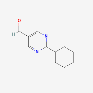 molecular formula C11H14N2O B1416220 2-Cyclohexyl-5-pyrimidinecarbaldehyde CAS No. 959240-13-2