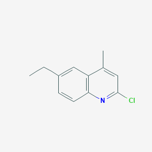 molecular formula C12H12ClN B1416222 2-Chloro-6-ethyl-4-methylquinoline CAS No. 35213-56-0