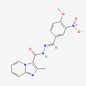 molecular formula C17H15N5O4 B14162243 N'-[(E)-(4-methoxy-3-nitrophenyl)methylidene]-2-methylimidazo[1,2-a]pyridine-3-carbohydrazide 