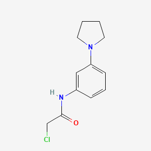 molecular formula C12H15ClN2O B1416234 2-Chloro-N-[3-(1-pyrrolidinyl)phenyl]acetamide CAS No. 915921-99-2